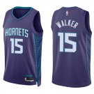 Hornets #15 Kemba Walker Purple Swingman Jersey