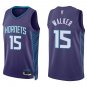 Hornets #15 Kemba Walker Purple Swingman Jersey