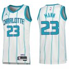 Hornets #23 Tre Mann White Stripe Swingman Jersey