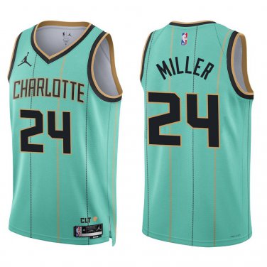 Hornets #24 Brandon Miller Teal City Swingman Jersey