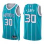 Hornets #30 Dell Curry Teal Stripes Swingman Jersey