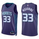Hornets #33 Alonzo Mourning Purple Swingman Jersey