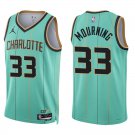 Hornets #33 Alonzo Mourning Teal City Swingman Jersey