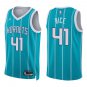 Hornets #41 Glen Rice Teal Stripes Swingman Jersey