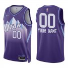 Jazz #00 Custom Name And Number Purple City Swingman Jersey