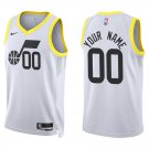 Jazz #00 Custom Name And Number White Swingman Jersey
