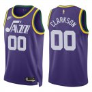 Jazz #00 Jordan Clarkson Purple Classic Swingman Jersey