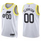 Jazz #00 Jordan Clarkson White Swingman Jersey