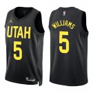 Jazz #5 Cody Williams Black Swingman Jersey