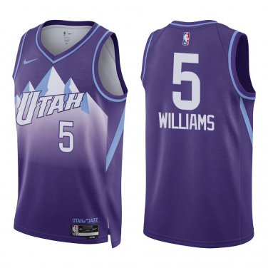 Jazz #5 Cody Williams Purple City Swingman Jersey