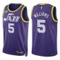 Jazz #5 Cody Williams Purple Classic Swingman Jersey