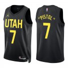Jazz #7 Pete Maravich Black Swingman Jersey