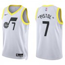 Jazz #7 Pete Maravich White Swingman Jersey