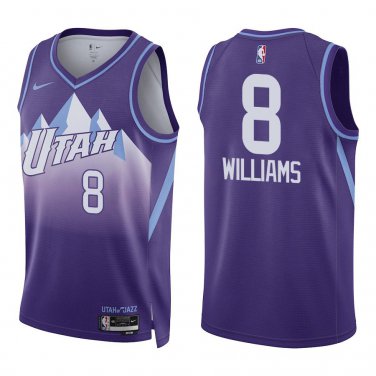 Jazz #8 Deron Williams Purple City Swingman Jersey