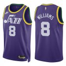 Jazz #8 Deron Williams Purple Classic Swingman Jersey