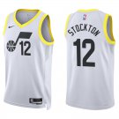 Jazz #12 John Stockton White Swingman Jersey