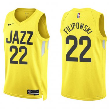 Jazz #22 Kyle Filipowski Gold Swingman Jersey