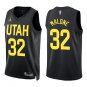 Jazz #32 Karl Malone Black Swingman Jersey