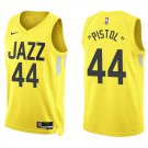 Jazz #44 Pete Maravich Gold Swingman Jersey