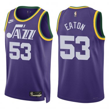 Jazz #53 Mark Eaton Purple Classic Swingman Jersey