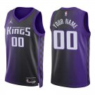 Kings #00 Custom Name And Number Black Purple Statement Swingman Jersey Kings #00 Custom Name And Number Black Purple Statement Swingman Jersey