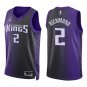 Kings #2 Mitch Richmond Black Purple Statement Swingman Jersey