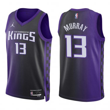 Kings #13 Keegan Murray Black Purple Statement Swingman Jersey