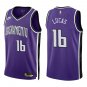 Kings #16 Jerry Lucas Purple Throwback Swingman Jersey