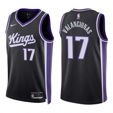 Kings #17 Jonas Valanciunas Black Swingman Jersey