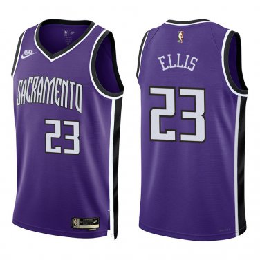 Kings #23 Keon Ellis Purple Throwback Swingman Jersey