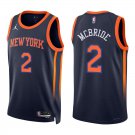 Knicks #2 Miles McBride Navy Swingman Jersey