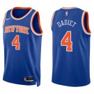 Knicks #4 Pacome Dadiet Royal Blue Swingman Jersey