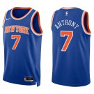 Knicks #7 Carmelo Anthony Royal Blue Swingman Jersey