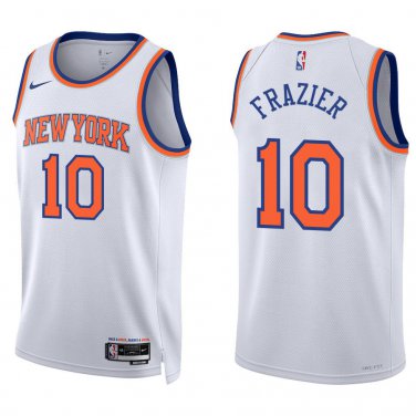 Knicks #10 Walt Frazier White Swingman Jersey