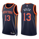 Knicks #13 Tyler Kolek Navy Swingman Jersey