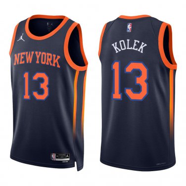 Knicks #13 Tyler Kolek Navy Swingman Jersey