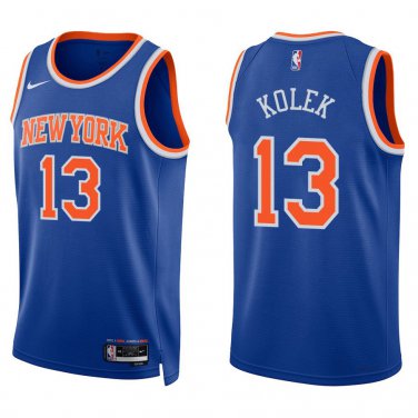 Knicks #13 Tyler Kolek Royal Blue Swingman Jersey