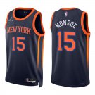 Knicks #15 Earl Monroe Navy Swingman Jersey