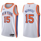 Knicks #15 Earl Monroe White City Swingman Jersey