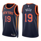 Knicks #19 Willis Reed Navy Swingman Jersey
