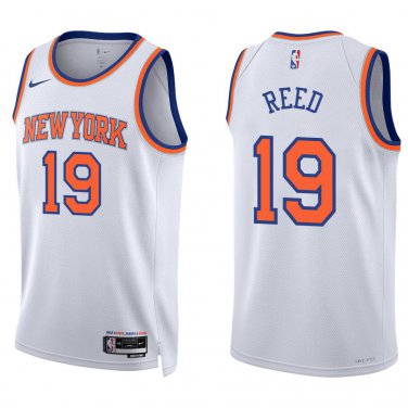 Knicks #19 Willis Reed White Swingman Jersey