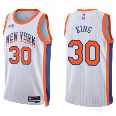 Knicks #30 Bernard King White City Swingman Jersey