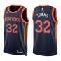 Knicks #32 Karl-Anthony Towns Navy Swingman Jersey