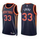 Knicks #33 Patrick Ewing Navy Swingman Jersey