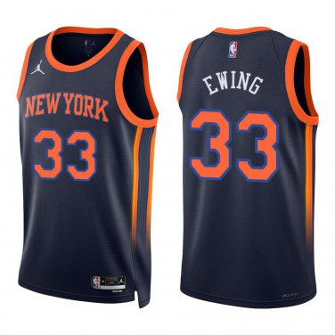Knicks #33 Patrick Ewing Navy Swingman Jersey