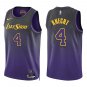 Lakers #4 Dalton Knecht Black Purple City Swingman Jersey