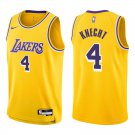 Lakers #4 Dalton Knecht Gold Swingman Jersey