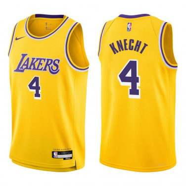 Lakers #4 Dalton Knecht Gold Swingman Jersey