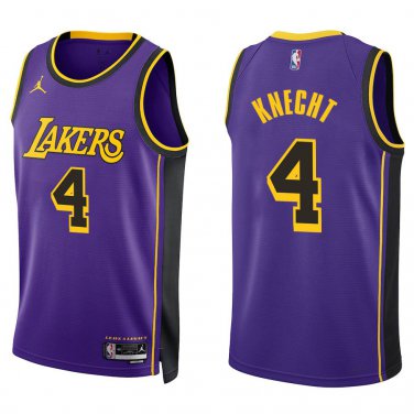 Lakers #4 Dalton Knecht Purple Swingman Jersey