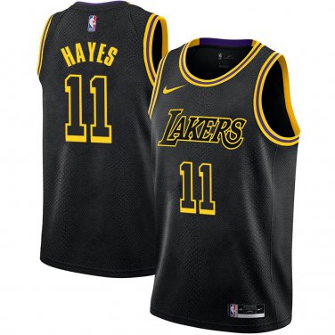 Lakers #11 Jaxson Hayes Black Snake Swingman Jersey